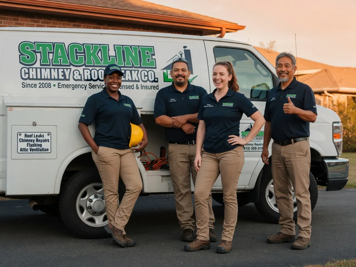 Chimney flashing repair company in Whitesboro, OK